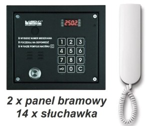 Domofon Laskomex 14-Rodzinny CD-2503TP dwa panele