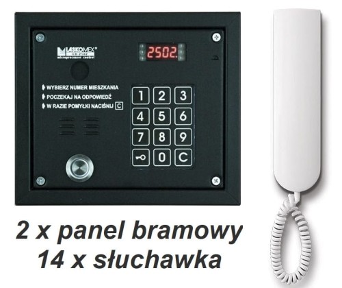 Domofon Laskomex 14-Rodzinny CD-2503TP dwa panele