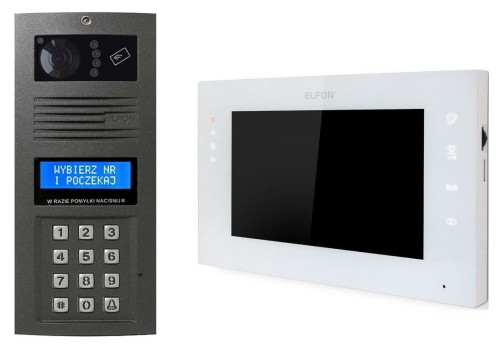 Wideodomofon wielorodzinny Elfon jeden monitor OP-SL255RC