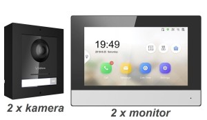 Wideodomofon IP Vidos One dwie kamery dwa monitory