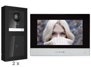 Wideodomofon IP Vidos z czytnikiem dwie kamery
