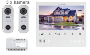 Wideodomofon Vidos trzy panele bramowe S1001 M1023