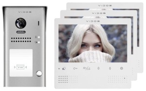 Wideodomofon cyfrowy trzy monitory M1023W