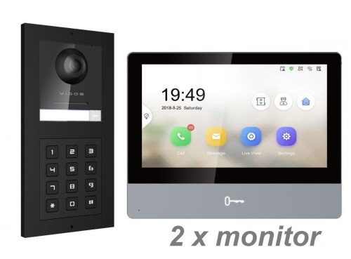 Wideodomofon IP Vidos Dwa monitory M2020 S2201D