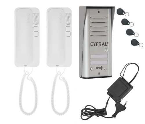 DOMOFON CYFRAL COSMO zestaw 2-rodzinny czarny czytnik.jpg