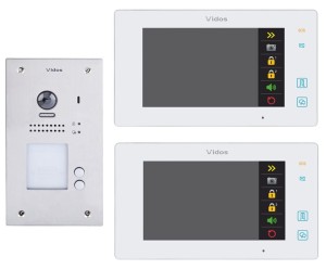 Wideodomofon Dwurodzinny Cyfrowy Vidos Duo S1202A M1021