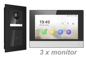 Wideodomofon IP Vidos trzy monitory S2201A M2010