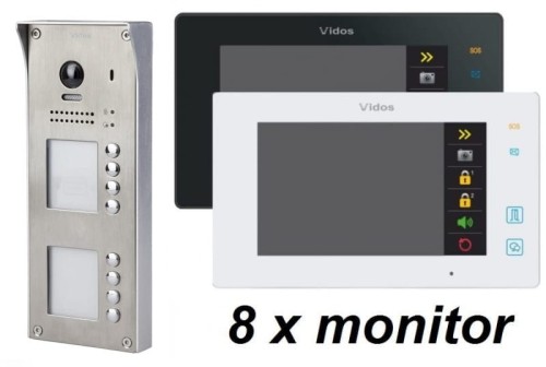 Wideodomofon cyfrowy Vidos Duo S1108A M1021 8-rodzinny