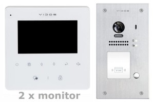 Wideodomofon cyfrowy z 2 ekranami S1201A M1022W